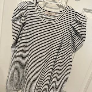 Loft long sleeve crinkle top.